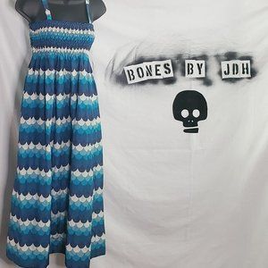 F.R.S For Restless Sleepers Blue Pattern Sundress Sz Small